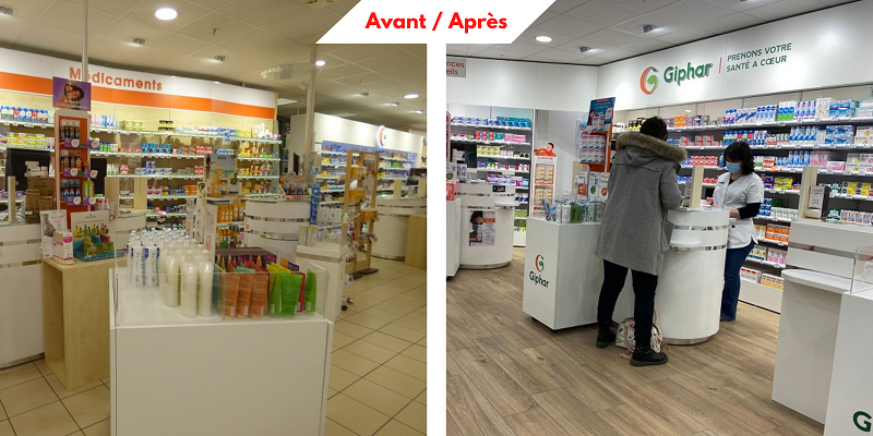 agencement-pharmacie-brieau-avant-après