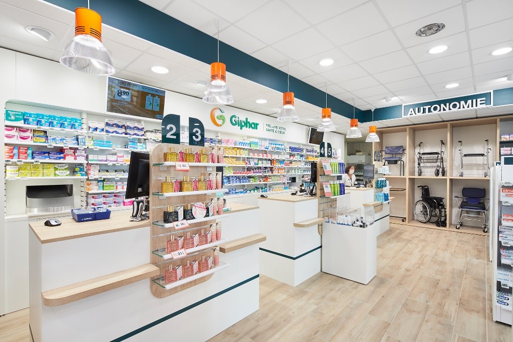 Réalisation relooking pharmacie