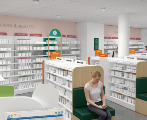 Aménagement officine : agrandissement en cours pour la pharmacie Boulevard Camus à Angers